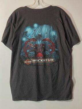 Harley-Davidson Rockstar Tee with Blue & Red Graphic